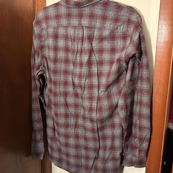 NWT J. Crew grey maroon men’s cotton flannel button down shirt M - Picture 6 of 6
